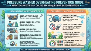 Pressure washer overheating prevention guide with maintenance tips and cooling techniques for safe operation